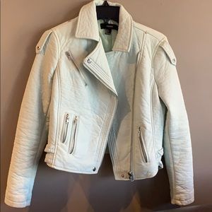 Faux leather moto jacket